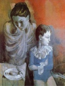 Pablo Picasso, Spain, „Artisten- Mutter mit Kind”, 1905