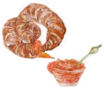 Croissants and apricot jam