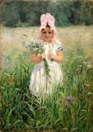 Emily Shanks, 1857 – 1936, Russian, In the Flowers