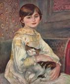 Pierre-Auguste Renoir, Porträt Mademoiselle Julie Manet mit Katze, 1887