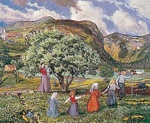 Nikolai Astrup, 1880 – 1928, Norwegian, Summer Wind And Playful Children